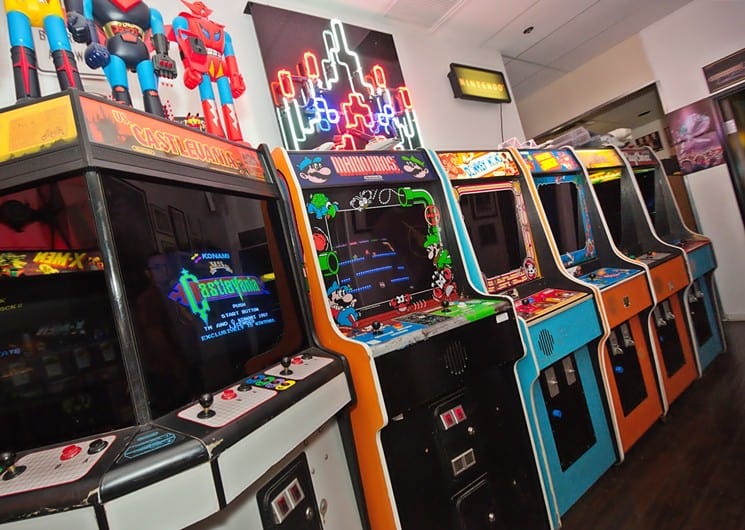 Inside a 1970s arcade