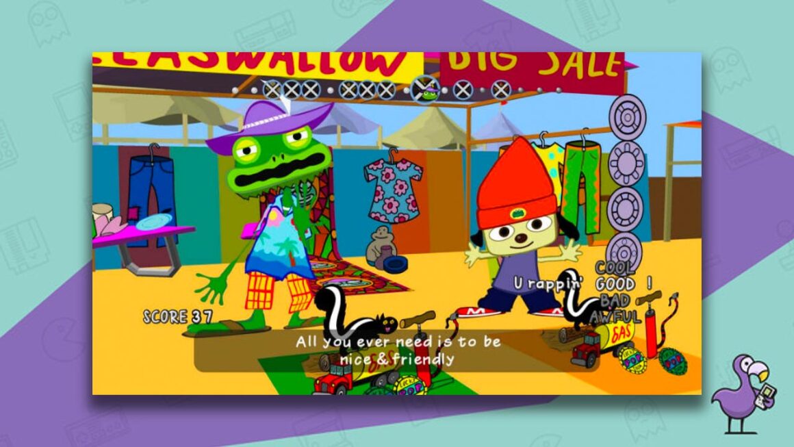 PaRappa The Rapper Gameplay PS5 Best Retro Games On PS5